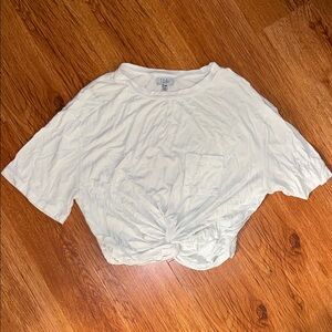 Tobi Ivory Twist Front Tee